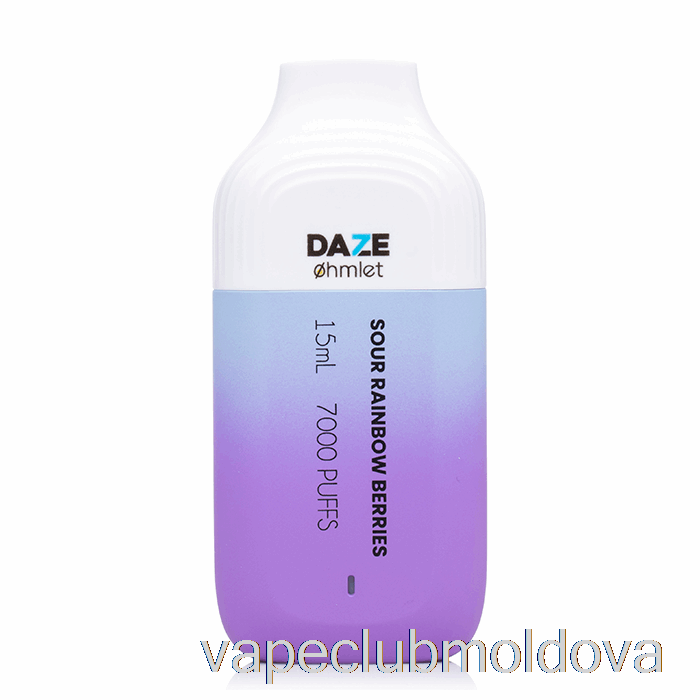 Vape Mod 7 Daze Ohmlet 7000 0% Zero Nicotină, De Unică Folosință, Fructe De Pădure Curcubeu